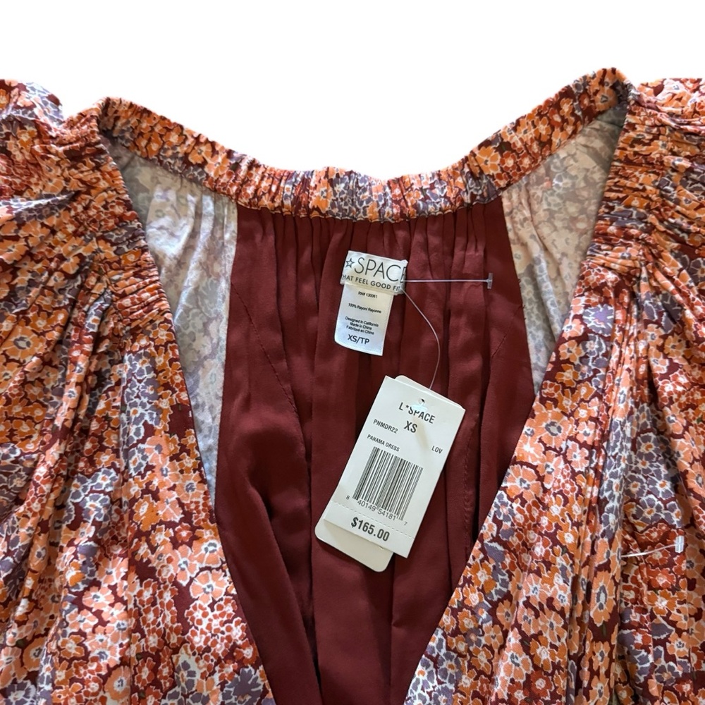 NWT L*Space Revolve Panama Maxi Wrap Floral Cover Up Dress Womens XS - Picture 6 of 7